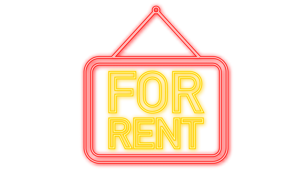 FOR RENT sign board